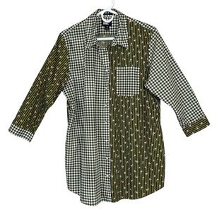 Lands End Green Spring Mix 3/4 Sleeve Tunic